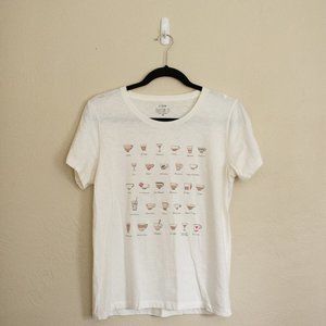 J. CREW COFFEE TEE SZ: M